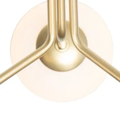 QAZQA Pendelleuchten|Wohnzimmerlampen*Moderne Hängelampe Gold mit Opalglas 3-flammig - Coby