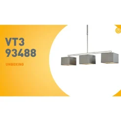 QAZQA Pendelleuchten|Wohnzimmerlampen*Moderne Hängelampe grau mit grauen Schirmen 3-flammig - VT