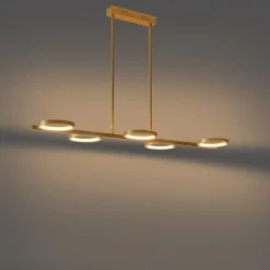 QAZQA Led-Pendelleuchten|Leuchten Ohne Schirm*Moderne Hängelampe inkl. LED 3-stufig dimmbar gold 5-flammig - Vivé