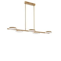 QAZQA Led-Pendelleuchten|Leuchten Ohne Schirm*Moderne Hängelampe inkl. LED 3-stufig dimmbar gold 5-flammig - Vivé