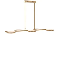 QAZQA Led-Pendelleuchten|Leuchten Ohne Schirm*Moderne Hängelampe inkl. LED 3-stufig dimmbar gold 5-flammig - Vivé