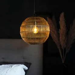 QAZQA Pendelleuchten|Wohnzimmerlampen*Moderne Hängelampe Messing 42 cm - Bolti