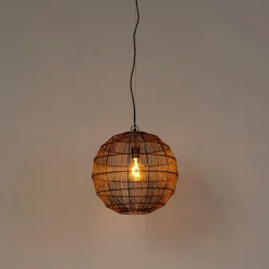 QAZQA Pendelleuchten|Wohnzimmerlampen*Moderne Hängelampe Messing 42 cm - Bolti
