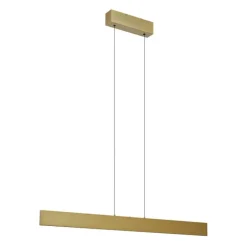 QAZQA Led-Pendelleuchten|Pendelleuchten*Moderne Hängelampe Messing inkl. LED 3-Stufen-Dimmbar Easylift - Straight