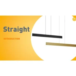 QAZQA Led-Pendelleuchten|Pendelleuchten*Moderne Hängelampe Messing inkl. LED 3-Stufen-Dimmbar Easylift - Straight