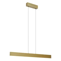 QAZQA Led-Pendelleuchten|Pendelleuchten*Moderne Hängelampe Messing inkl. LED 3-Stufen-Dimmbar Easylift - Straight