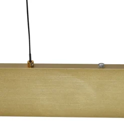 QAZQA Led-Pendelleuchten|Pendelleuchten*Moderne Hängelampe Messing inkl. LED 3-Stufen-Dimmbar Easylift - Straight