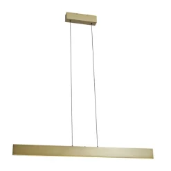 QAZQA Led-Pendelleuchten|Pendelleuchten*Moderne Hängelampe Messing inkl. LED 3-Stufen-Dimmbar Easylift - Straight