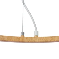 QAZQA Pendelleuchten|Wohnzimmerlampen*Moderne Hängelampe mit Holzprint und weißen 6-Lichtern - Jeana Circle