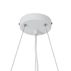 QAZQA Pendelleuchten|Wohnzimmerlampen*Moderne Hängelampe mit Holzprint und weißen 6-Lichtern - Jeana Circle