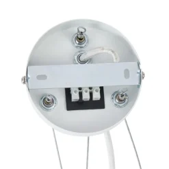 QAZQA Pendelleuchten|Wohnzimmerlampen*Moderne Hängelampe mit Holzprint und weißen 6-Lichtern - Jeana Circle