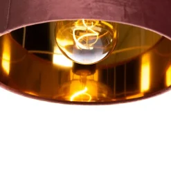 Honsel Pendelleuchten|Wohnzimmerlampen*Moderne Hängelampe rosa mit Gold 30 cm - Rosalina