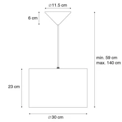 Honsel Pendelleuchten|Wohnzimmerlampen*Moderne Hängelampe rosa mit Gold 30 cm - Rosalina