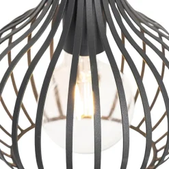 QAZQA Schlafzimmerlampen|Küchenlampen*Moderne Hängelampe schwarz 4-Licht - Sapphira