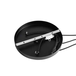 QAZQA Schlafzimmerlampen|Küchenlampen*Moderne Hängelampe schwarz mit Rauchglas 3-flammig - Stavelot