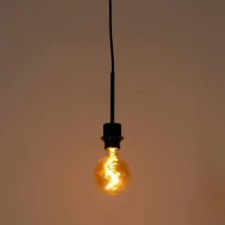 QAZQA Leuchten Ohne Schirm|Pendelleuchten*Moderne Hängelampe schwarz ohne Schirm - Combi 1