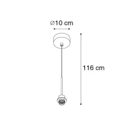 QAZQA Leuchten Ohne Schirm|Pendelleuchten*Moderne Hängelampe schwarz ohne Schirm - Combi 1
