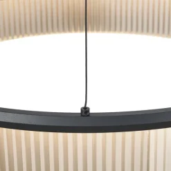 QAZQA Küchenlampen|Led-Pendelleuchten*Moderne Hängelampe Schwarz 78cm inkl. LED 3-Stufen-Dimmbar - Anello Chandelier