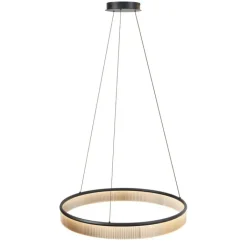 QAZQA Küchenlampen|Led-Pendelleuchten*Moderne Hängelampe Schwarz 78cm inkl. LED 3-Stufen-Dimmbar - Anello Chandelier
