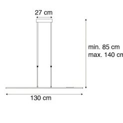 QAZQA Led-Pendelleuchten|Pendelleuchten*Moderne Hängelampe schwarz inkl. LED Dimmbar - Bold