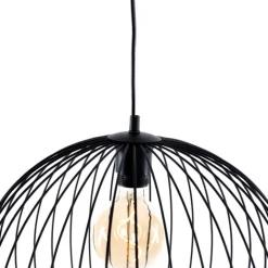 Honsel Pendelleuchten|Wohnzimmerlampen*Moderne Hängelampe schwarz 40 cm - Koopa