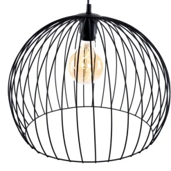 Honsel Pendelleuchten|Wohnzimmerlampen*Moderne Hängelampe schwarz 40 cm - Koopa