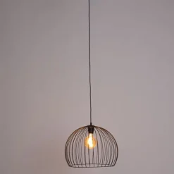 Honsel Pendelleuchten|Wohnzimmerlampen*Moderne Hängelampe schwarz 40 cm - Koopa