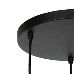 QAZQA Pendelleuchten|Wohnzimmerlampen*Moderne Hängelampe schwarz mit Opalglas 3-flammig – Drop