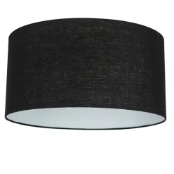 QAZQA Pendelleuchten|Wohnzimmerlampen*Moderne Hängelampe schwarz mit schwarzem Schirm 50 cm - Combi 1