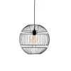 Honsel Pendelleuchten|Wohnzimmerlampen*Moderne Hängelampe schwarz 38 cm - Sphaera