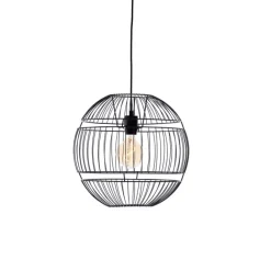 Honsel Pendelleuchten|Wohnzimmerlampen*Moderne Hängelampe schwarz 38 cm - Sphaera