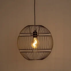 Honsel Pendelleuchten|Wohnzimmerlampen*Moderne Hängelampe schwarz 38 cm - Sphaera