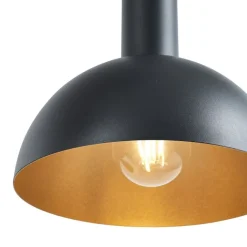 QAZQA Pendelleuchten|Wohnzimmerlampen*Moderne Hängelampe Schwarz 6-flammig - Biles