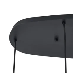 QAZQA Pendelleuchten|Wohnzimmerlampen*Moderne Hängelampe Schwarz 6-flammig - Biles