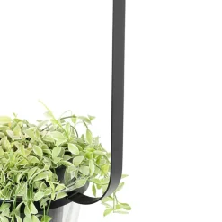 QAZQA Pendelleuchten|Wohnzimmerlampen*Moderne Hängelampe schwarz mit Glas rechteckig - Roslini