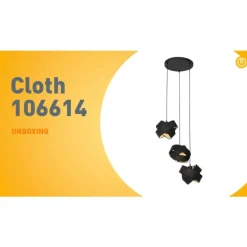 QAZQA Pendelleuchten|Wohnzimmerlampen*Moderne Hängelampe schwarz 3-flammig – Stoff