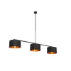 QAZQA Pendelleuchten|Wohnzimmerlampen*Moderne Hängelampe schwarz mit gold 125 cm 3-flammig - VT 3