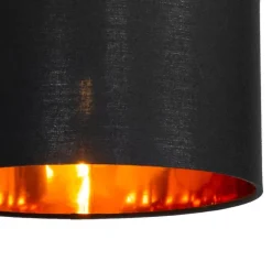 QAZQA Pendelleuchten|Wohnzimmerlampen*Moderne Hängelampe schwarz mit gold 125 cm 3-flammig - VT 3