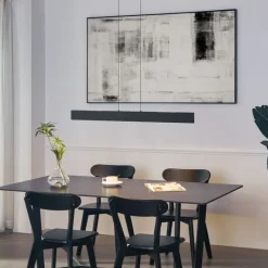 QAZQA Küchenlampen|Led-Pendelleuchten*Moderne Hängelampe schwarz inkl. LED 3-Stufen-Dimmbar Easylift - Straight