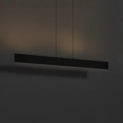 QAZQA Küchenlampen|Led-Pendelleuchten*Moderne Hängelampe schwarz inkl. LED 3-Stufen-Dimmbar Easylift - Straight