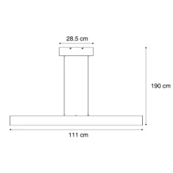 QAZQA Küchenlampen|Led-Pendelleuchten*Moderne Hängelampe schwarz inkl. LED 3-Stufen-Dimmbar Easylift - Straight
