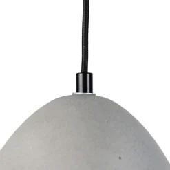 Paul Neuhaus Schlafzimmerlampen|Küchenlampen*Moderne Hängelampe Schwarz mit grauem Beton 3-flammig - Eton