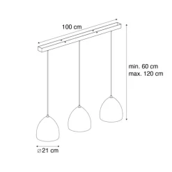 Paul Neuhaus Schlafzimmerlampen|Küchenlampen*Moderne Hängelampe Schwarz mit grauem Beton 3-flammig - Eton