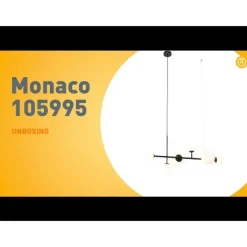 QAZQA Schlafzimmerlampen|Küchenlampen*Moderne Hängelampe schwarz mit Milchglas 6 Lichter - Monaco