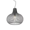 QAZQA Pendelleuchten|Wohnzimmerlampen*Moderne Hängelampe schwarz 48 cm - Sapphira