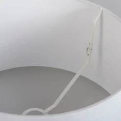 QAZQA Pendelleuchten|Wohnzimmerlampen*Moderne Hängelampe schwarz mit weißem Schirm 45 cm - Pendel