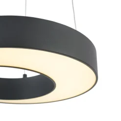 QAZQA Pendelleuchten|Wohnzimmerlampen*Moderne Hängelampe schwarz 50cm inkl. LED 3-Stufen-Dimmbar - Organici