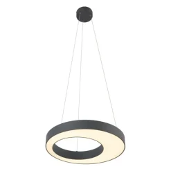 QAZQA Pendelleuchten|Wohnzimmerlampen*Moderne Hängelampe schwarz 50cm inkl. LED 3-Stufen-Dimmbar - Organici