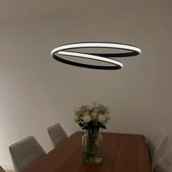 QAZQA Led-Pendelleuchten|Pendelleuchten*Moderne Hängelampe schwarz 74 cm inkl. LED - Rowan