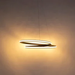 QAZQA Led-Pendelleuchten|Pendelleuchten*Moderne Hängelampe schwarz 74 cm inkl. LED - Rowan